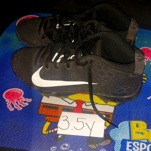 Nike Fastflex Youth Cleats black 3.5 vintage - Picture 3 of 4